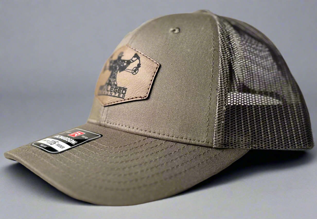 Privileged Bowhunter Leather Patch Trucker Hat (Olive)